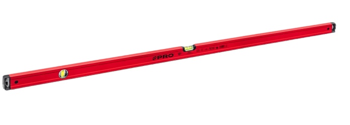 Aluminiowy poziomica profil 150 cm ma wymiary 49×22 mm, gwarantujące sztywność.